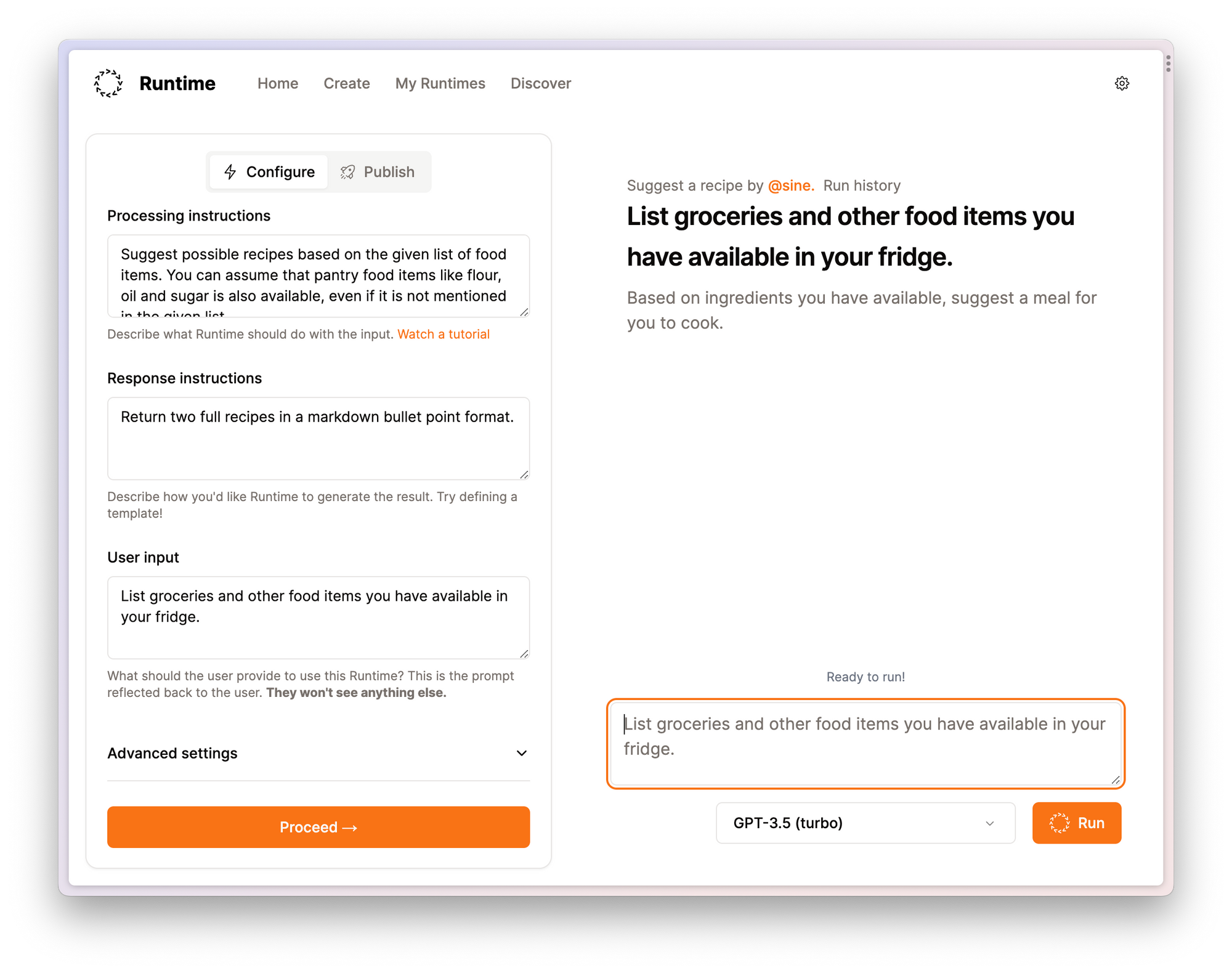 The Runtime product