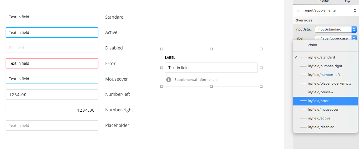 Layer hierarchy reflected in overrides panel